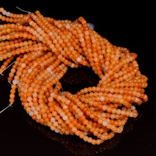 Natural Red Aventurine Gemstone Round Smooth Beads 4X4.5 mm Strand 15" EB601