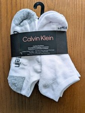 Calvin Klein Womens Cushion No Show Socks 6 Pairs White One Size 4-10