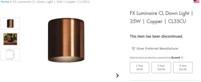 FX Luminaire CL Down Light 35W Copper CL35CU CopertinaLuce 222140
