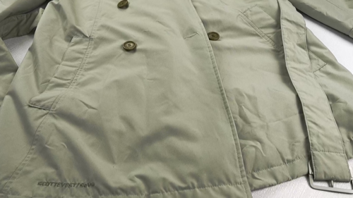 ScotteVest Trench Coat Women Medium Travel Jacket Green Hidden Pockets EDC TEC - Video 1 of 1