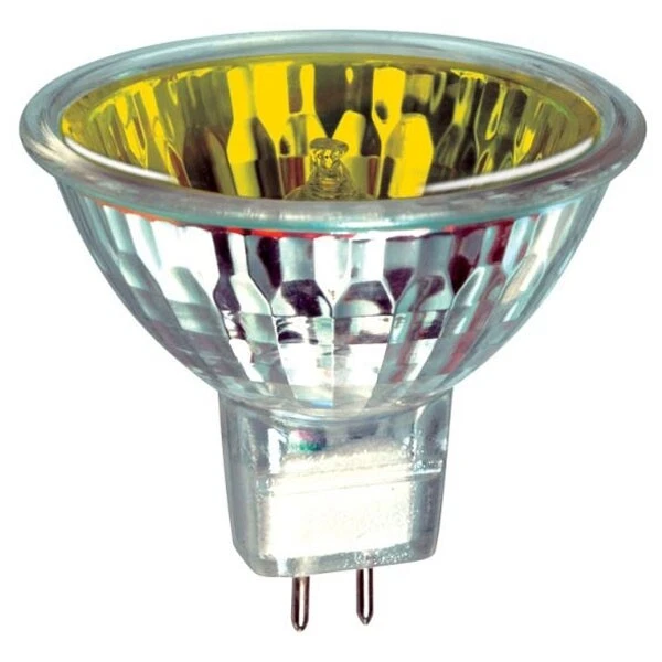 Luxram MR16 Dichroic Yellow 12V 50W Halogen Spot Lamp 38 degree