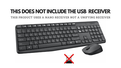 (NO USB RECEIVER) Logitech MK235 Wireless Keyboard and Mouse Combo (920-007897)