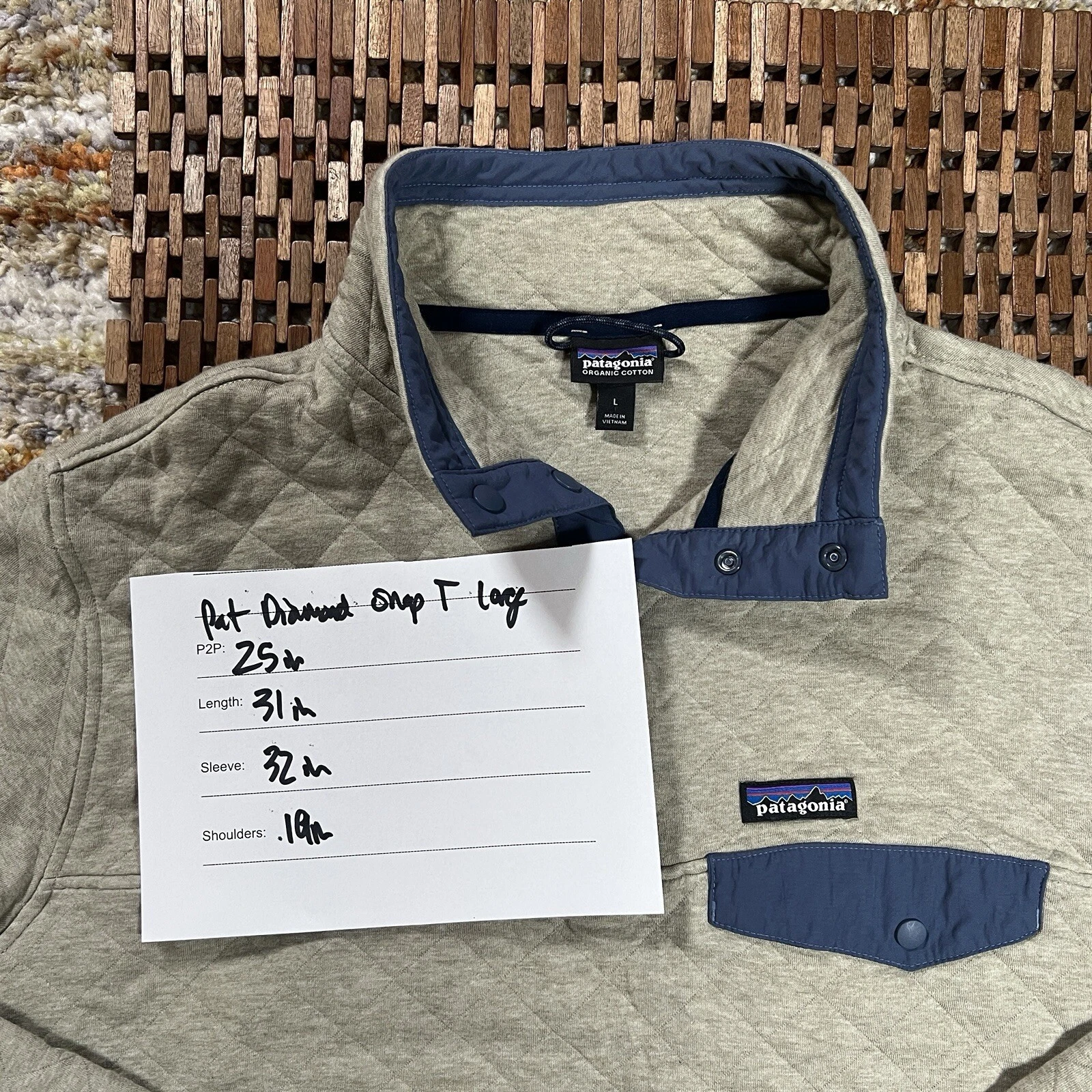 patagonia diamond quilted snap t fleece jacket