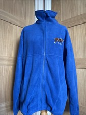 Blue Max, Unisex Fleece Blue Jacket, Size Medium, Embroidered Shire Horse