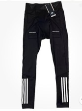 Adidas Hockey Base Layer Tights Pants W/Cup Mens Size Small Black NWT $80.00