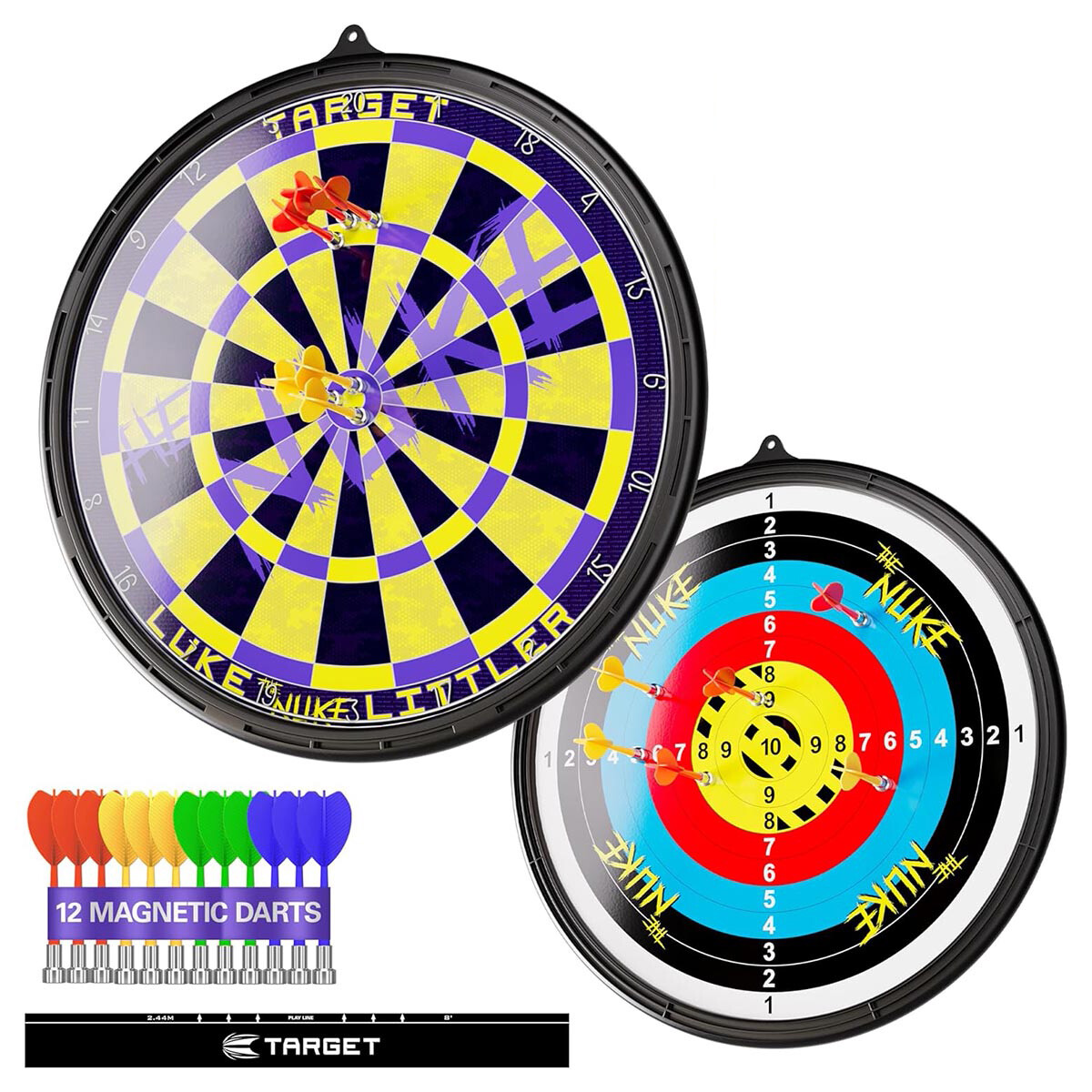 Luke Littler Magnetic Dartboard 2-Sided dartboard with 4