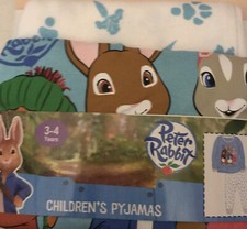 Peter Rabbit Age 3-4 Years Children?s Cream & Blue Longsleeved Cotton Pyjamas
