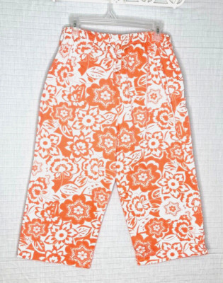 EUC Classic Elements Women's Straight Leg Capris/Cropped Pants 14 Petite