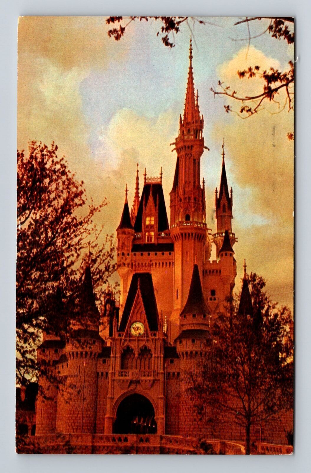 Vintage Disney World Cinderella Castle Fantasyland Orlando Florida Postcard