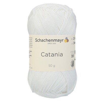 CATANIA von Schachenmayr WEISS (00106) 50 g 125 m Wolle