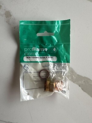 Proflame Endfeed STR T CONN 15mm x Half inch F