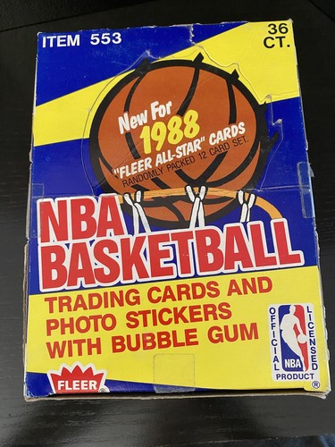 Empty 1988 Fleer Basketball Display Box NBA No Line Michael Jordan 3rd Year VG - Picture 2 of 24
