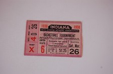 1938 Indiana High School Basketball State Finals Ticket - Fort Wayne South