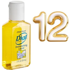 Dial Professional 2 oz. Citrus Scented Liquid Dish Soap - 12 Units DIA3295