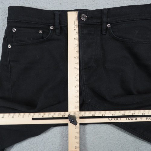 Burberry Jeans Mens 30x30* Slim Black Denim Uniform Button Fly Straight Leg - Picture 14 of 19