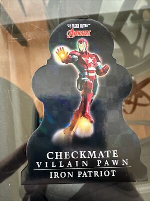 2022 Fleer Ultra Avengers Checkmate Villain Pawn #CP-22 Iron Patriot note damage