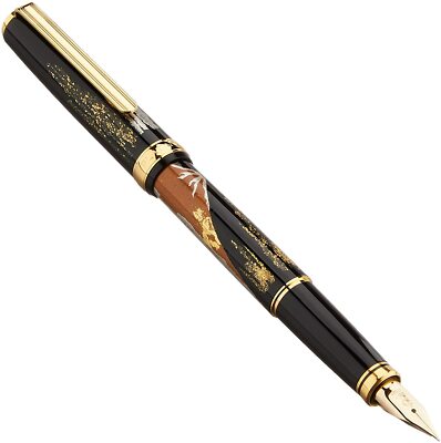 Platinum KANAZAWA-HAKU Makie Fountain Pen RED FUJI Fine Nib PTL-20000H#58-2 