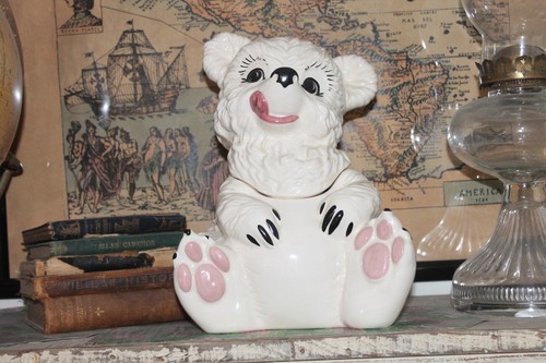 **CLEARANCE**1950's Gilner White Bear Cookie Jar