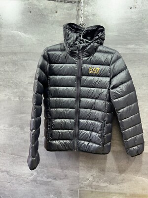 EMPORIO ARMANI ダウンジャケット グレー・ブラック チェック柄 EMPORIO ARMANI エンポリオアルマーニ ナイロンジャケット