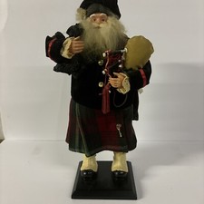 Scottish Bagpipe Santa 18 inches tall