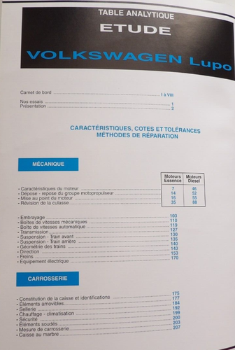 Revue technique automobile RTA Volkswagen LUPO n°390 - Photo 2/3