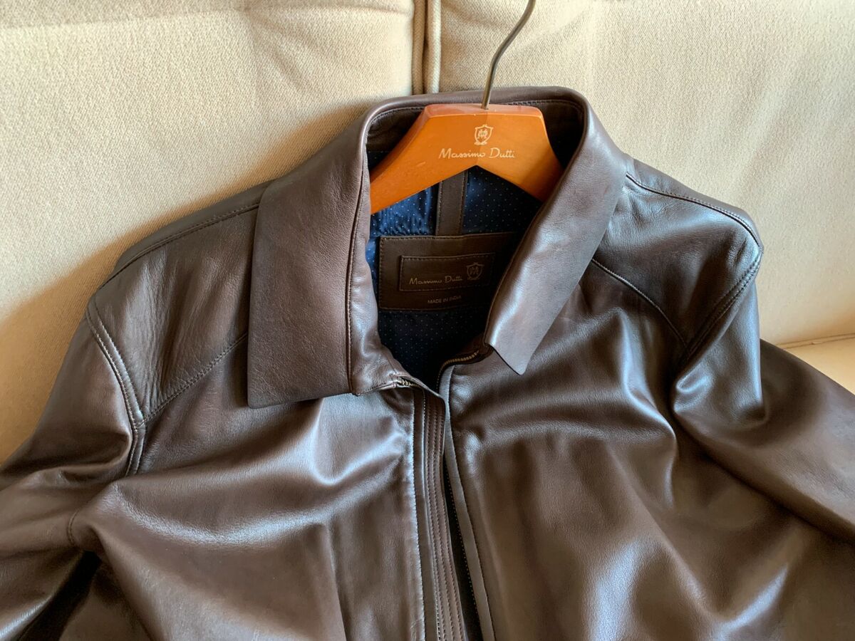 MASSIMO DUTTI MEN NAPPA 100% lambskin BIkER JACKET REF: 3312 MASSIMO DUTTI MEN NAPPA 100% lambskin BIkER JACKET REF: 3312