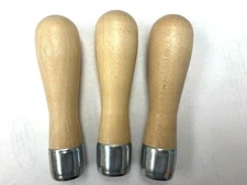 3 PIECES LUTZ T-6 #26 SKROOZ-ON FILE HANDLES FOR 10" FILES MADE IN THE USA