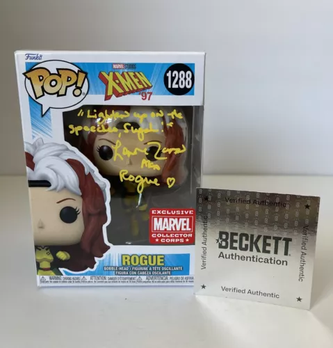 Lenore Zann Signed Autographed Rogue X-Men 97 Marvel 1288 Funko Pop Beckett QR 1