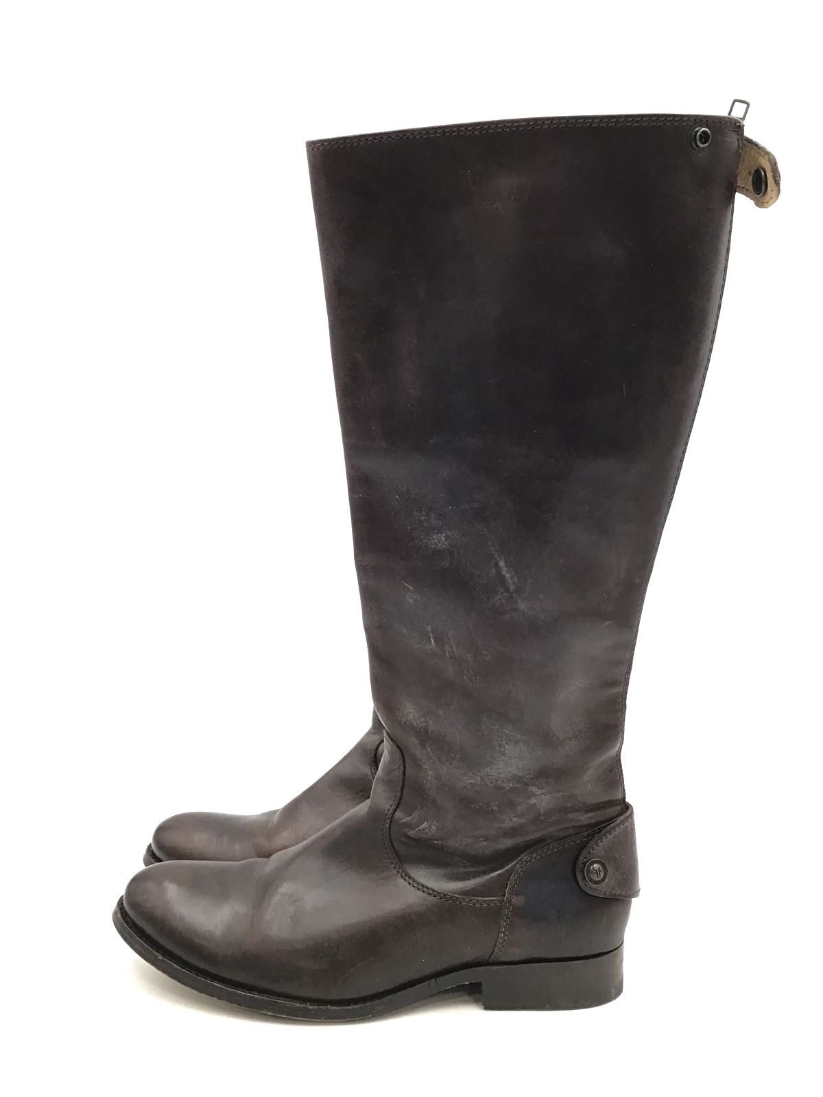 Frye Women's Melissa 76431 Brown Leather Round Toe Riding Boots Size 7.5B eBay