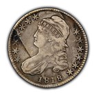 1818 50c Capped Bust Silver Half Dollar - Pastel Tape Toning - Vf - Sku-H3448