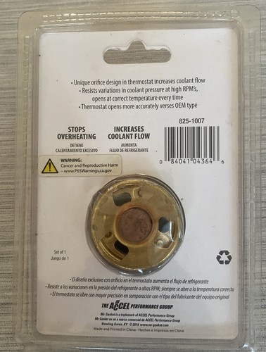 Mr. Gasket 4364 High Performance High Flow Thermostat - 180 Degrees New - Picture 6 of 6