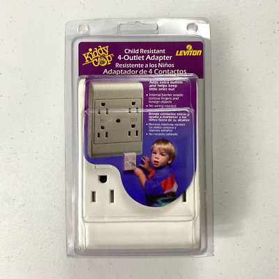 Leviton Kiddy Cop Child Resistant 4 Outlet Adaptor - NEW
