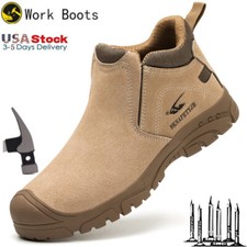 Mens Welder Boots Work Boots Composite toe Safety Shoes Indestructible Non Slip