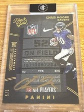 2016 Black Gold Chris Moore Sizeable Signatures #98 Laundry Tag RPA 5/5 Ravens