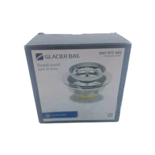 Glacier Bay Fixed Post Kitchen Sink Strainer Stainless Steel Polished 1001977405