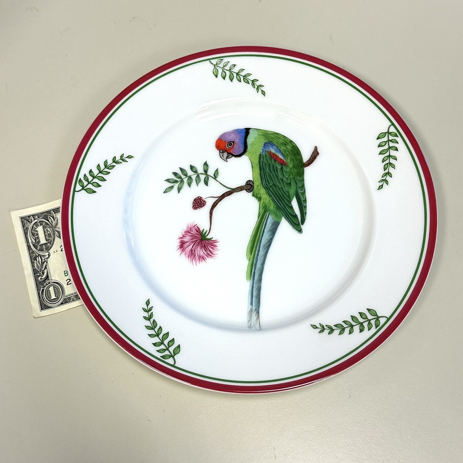 Lynn Chase China Parrots Of Paradise Salad / Dessert Plate-8 1/4