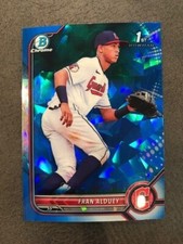 FRAN ALDUEY Cleveland Guardians 2022 Bowman 1st Chrome Sapphire card # BCP-39