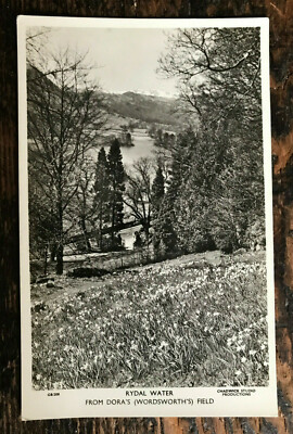 Vintage Postcard Rydal Water from Doras (Wordsworths) Field UK RPPC Chadwick 