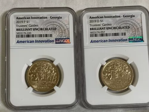 2019 P & D AMERICAN INNOVATION Georgia Trustee Garden NGC Brilliant Uncirculated