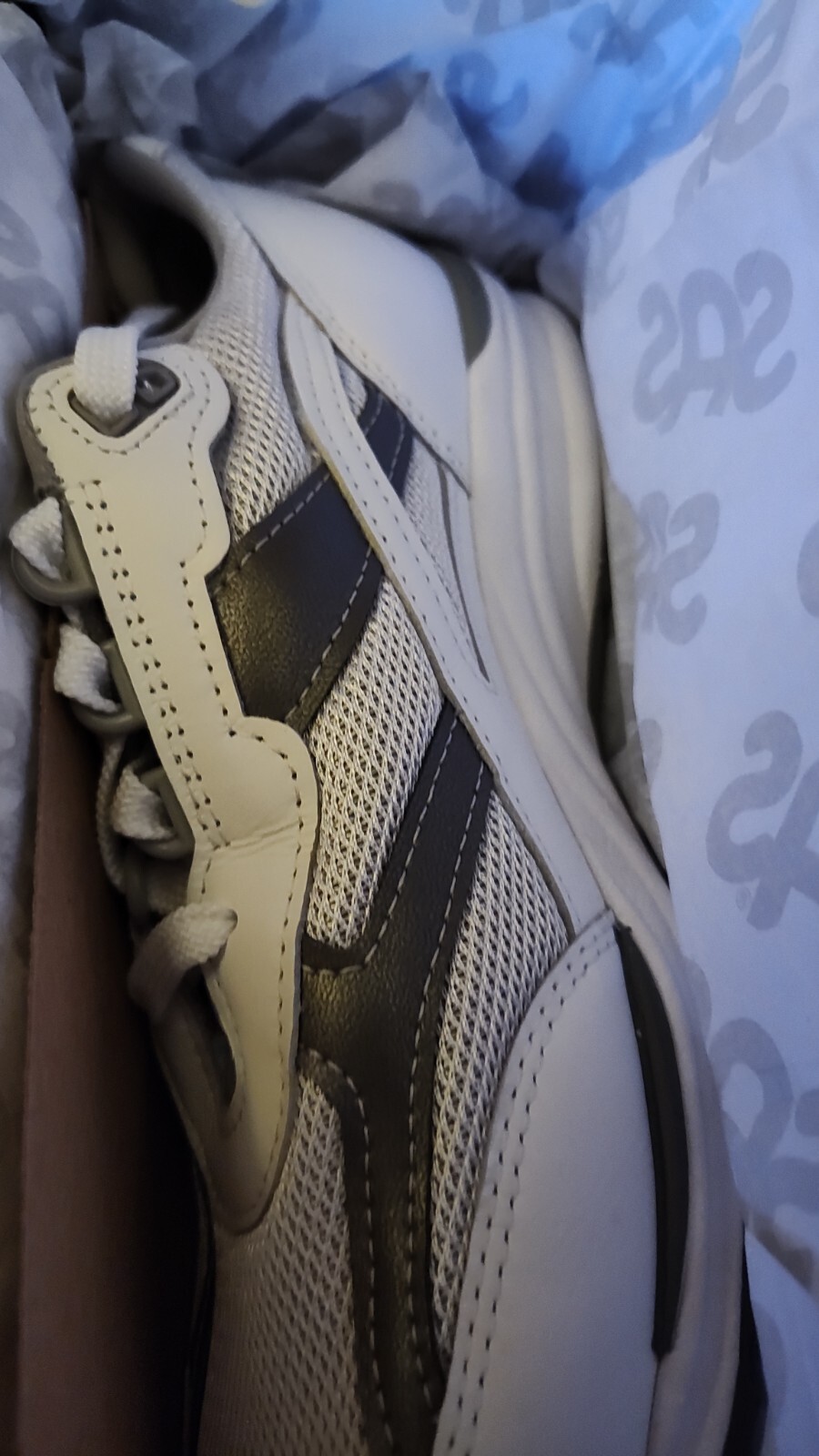 SAOLA SAS Journey Sneakers Uomo Pelle Bianco Grigio Nuove con scatola