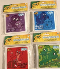 4 Kids Bath Books Crayola Bubbly 4" x 4.5" x 1/2" for toddlers ages 3 