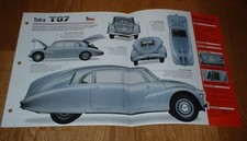 1938 Tatra T87 Original Imp Brochure Specs Info 38 T-87 36-50 Tatraplan