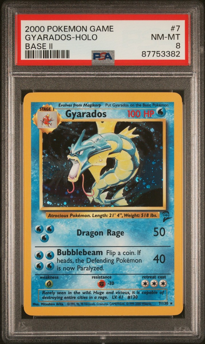 PSA 8 Gyarados Holo #7 2000 Pokemon Game Base Ii 87753382 | eBay