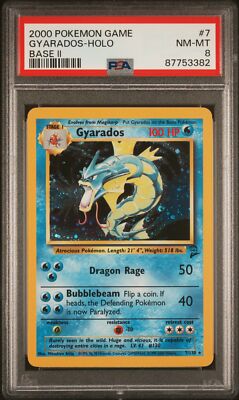 PSA 8 Gyarados Holo #7 2000 Pokemon Game Base Ii 87753382 | eBay