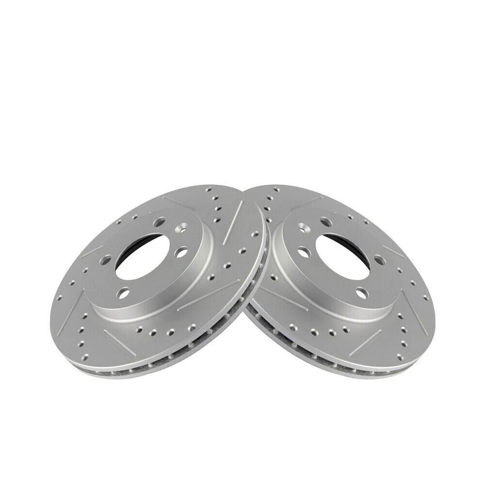 Performance Brake Rotor Drilled Slotted Front G-Coated Pair for VW - Image 2 of 4