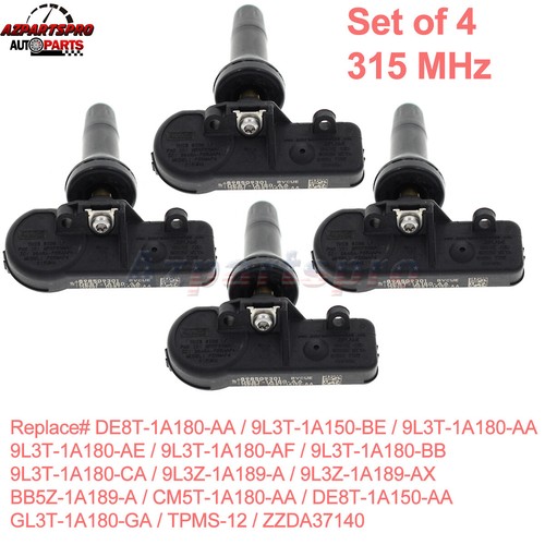 4 Sensor Tpms 315 Mhz 9l3t-1a180-af Para Ford Escape Lincoln | Cuotas sin interés