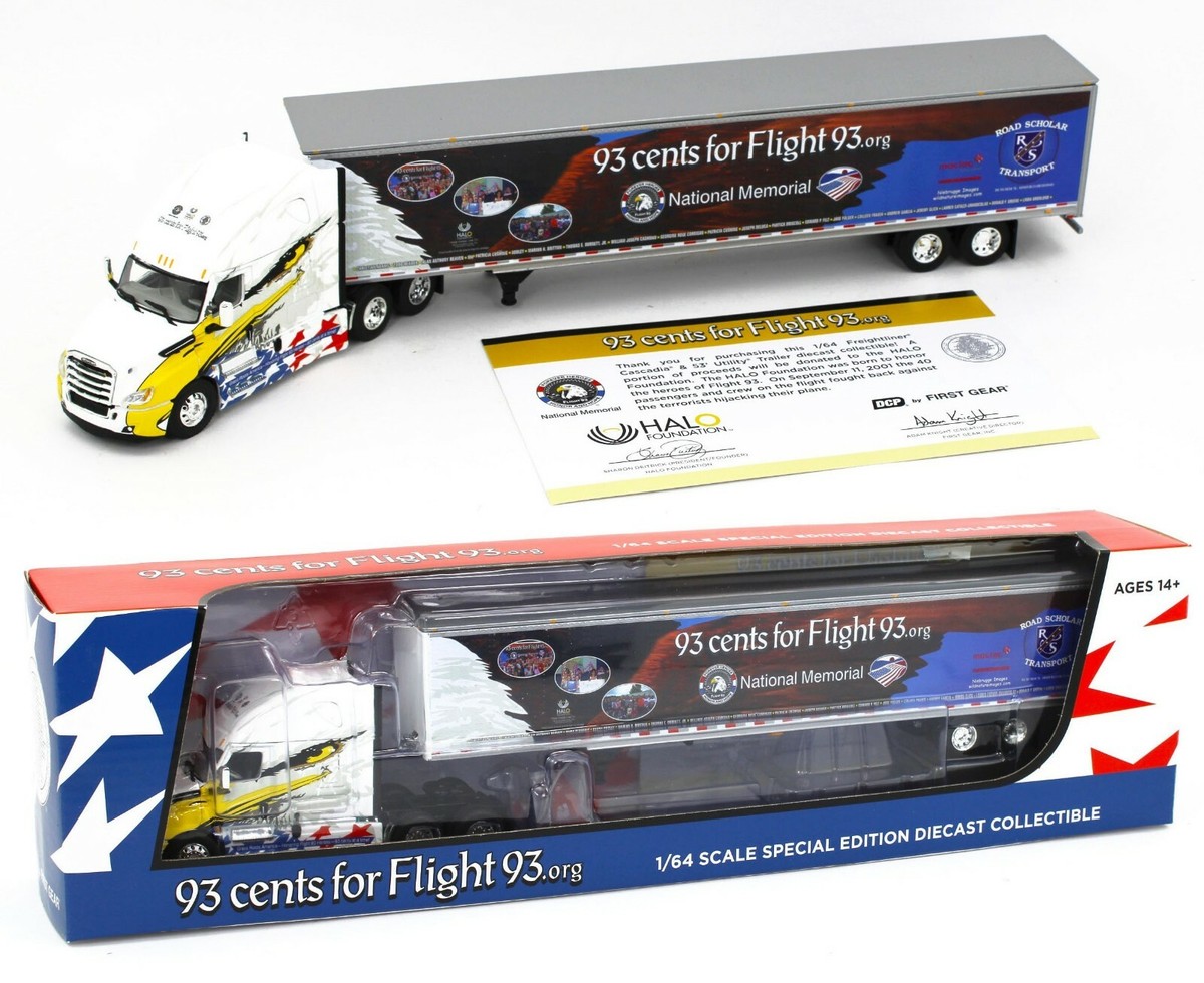 ミニカー DCP 1/64 freightliner 2021 DCP 1:64 *93¢ for Flight 93* Freightliner Cascadia Semi