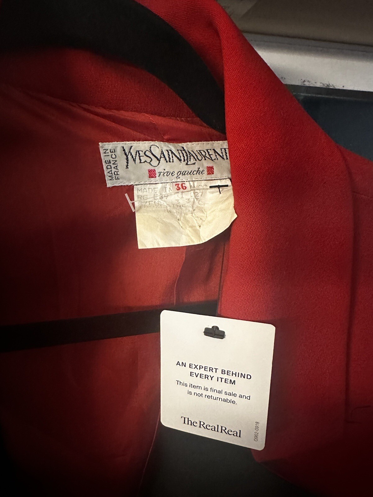 Abito rosso da donna Yves Saint Laurent Paris taglia 36 N29