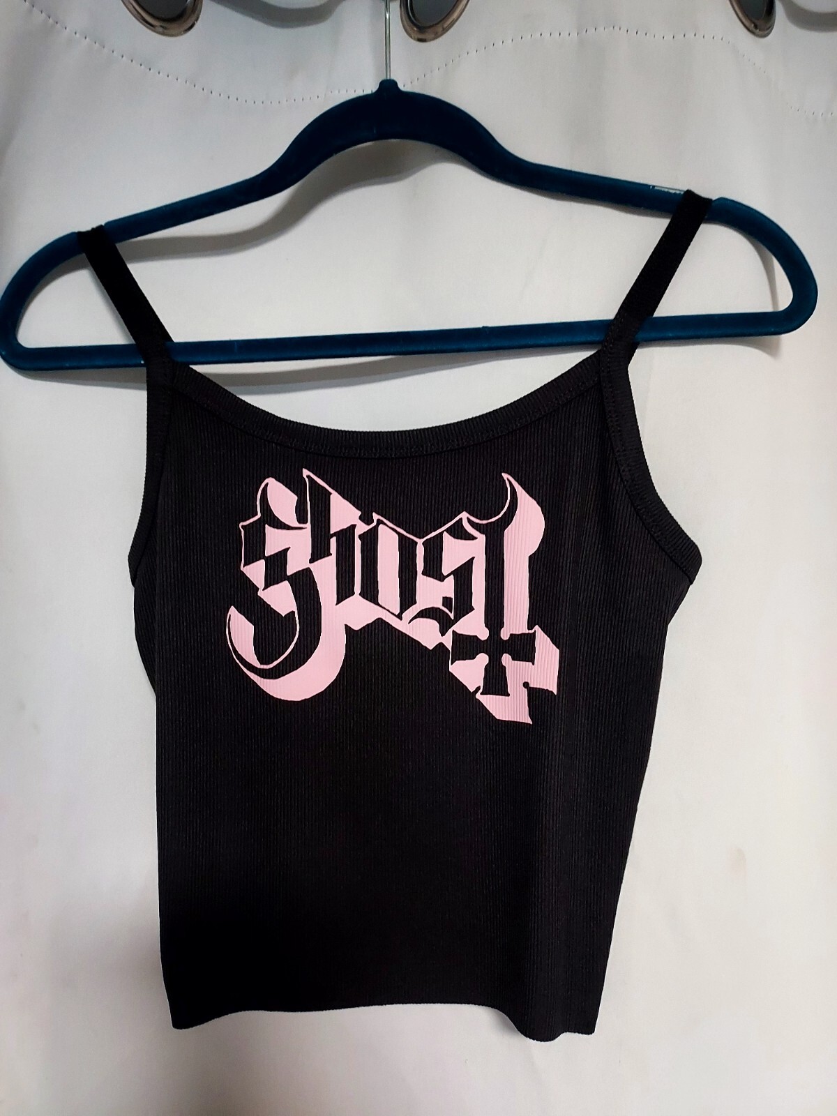 Ghost Band Crop Top - Light Pink Design - Choose Your Size-image