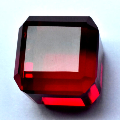 GIE Certified Natural Brazilian 80 Ct Cube  Cut Red Topaz Best Loose Gemstone